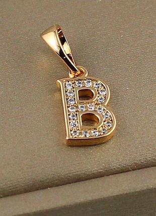 Кулон xuping jewelry літера в 1,2 см золотистий love-shopping