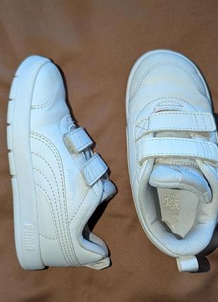 Детские кроссовки puma, белые, 24 размер (стелька 15 см)