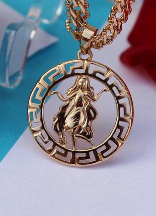 Кулон зодиак xuping jewelry дева 2,5 см золотистый love-shopping