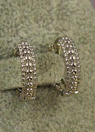 Серьги xuping jewelry колечки гравитация 1.5 см серебристые love-shopping