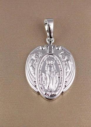 Ладанка xuping jewelry иисус з ангелами 2,1 см срібляста love-shopping