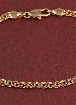 Браслет xuping jewelry нонна 20 см 3.5 мм золотистый love-shopping