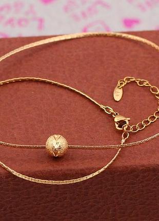 Ланцюг xuping jewelry снейк з малюнком 40+5 см 1.5 мм золототистий love-shopping