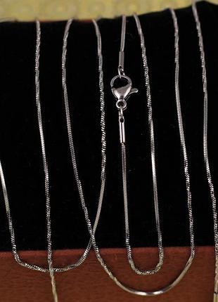 Цепь xuping jewelry жгут с перекрутом 50 см 1 мм серебристая love-shopping