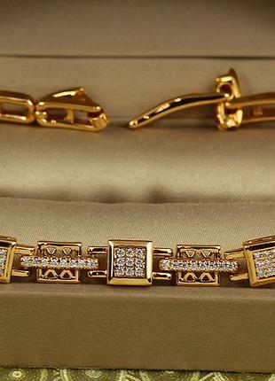Браслет xuping jewelry логіка 19 см 7 мм золотистий love-shopping
