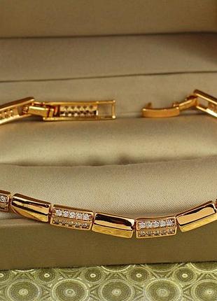Браслет xuping jewelry амазонія 19 см 5 мм золотистий love-shopping