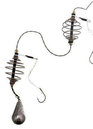 Оснащення №8 "вбивця карася", "briz" (heavy cord), 2 пружини, 2 гачка №10 (7), (kl 2130), 30g