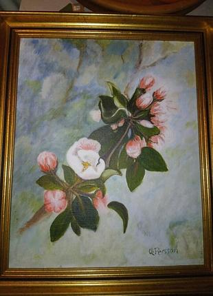 Картина винтаж a. persson швеция 32×27см