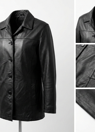 Классическая куртка, пиджак, блейзер из натуральной кожи genuine leather
