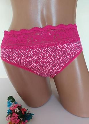 Котонові трусики з мереживом m&s, uk 16, eur 44