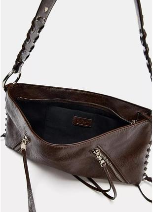 Сумка коричневая zara 5
