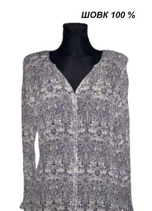 Шовк 100% jigsaw блуза з довгим рукавом silk and cashmere