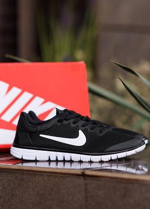 Nike free run 3.0 v2 black white 4
