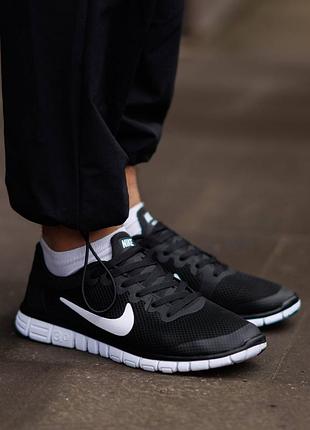 Nike free run 3.0 v2 black white 7