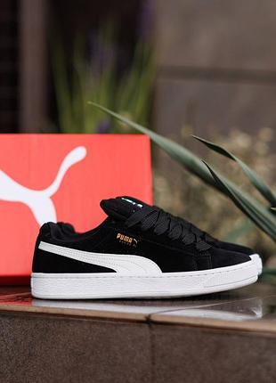 Puma suede xl black white 9