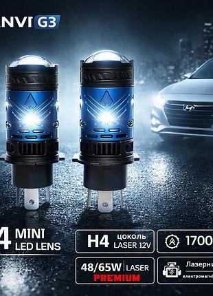 Новинка! мини-линзы sanvi g3 цоколь h4 линза с светотеновым пределом в 6000k 12v 48\65w (17000lm) в штатные места!