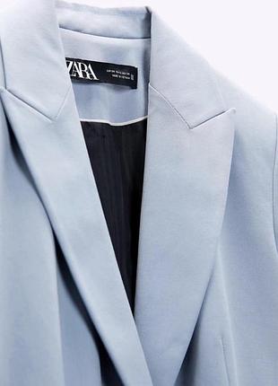 Голубой женский пиджак zara