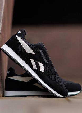 Reebok classic leather black white 8
