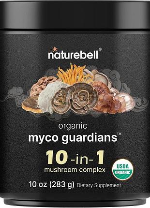 Органічний грибний порошок преміумкласу naturebell organic 10-in-1 mushroom powder 283 г