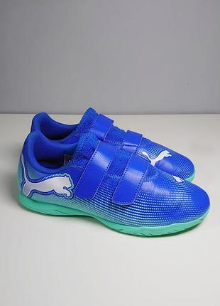 Футзалки puma future 7 play in v junior 107956-01 blue/green 37 г. оригинал