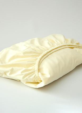 Простирадло на резинці moon&star pure cream бязь gold люкс 150х200х20 см (ms-850003032)