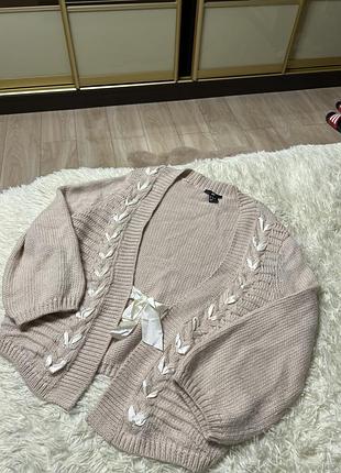 Кофта кардиган женская на завязке h&m стильная классная