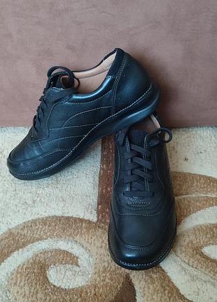 Жіночі кросівки clarks appley tie. 40 розмір, чорного кольору, з натуральної шкіри.