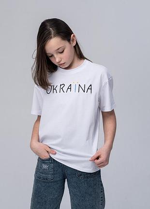 Футболка оверсайз для девочки "украина" 152-158