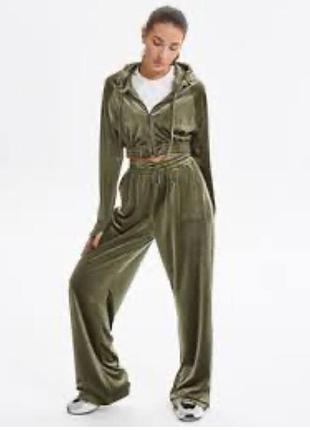 Женский велюровый костюм штаны клеш shein eur 40-42