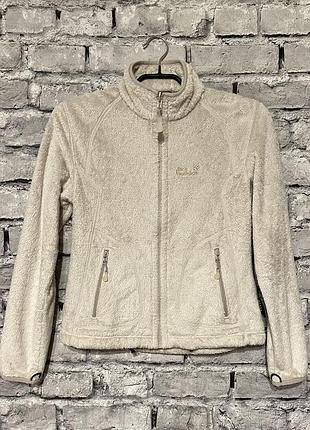Женская шерпа jack wolfskin outdoor sherpa спортивная куртка teddy мягкая кофта теплая ветровка the north face для походов активного отдыха columbia