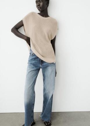 Zara стильний жилет блуза льон у складі