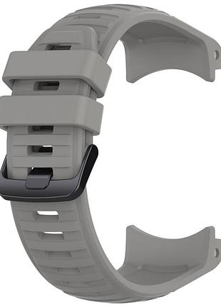 Ремешок romansi для garmin instinct 2x, силиконовый, серый, ширина 26 мм закругленная основание
