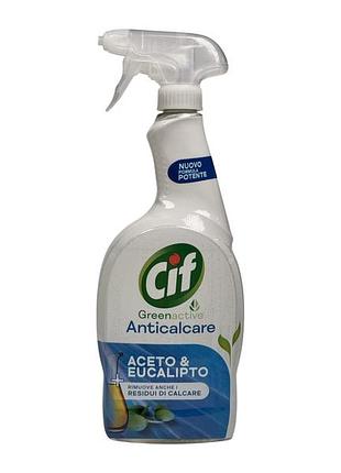 Засіб для видалення накипу cif з оцтом і евкаліптом e greenactive anticalcare aceto e eukalipto, 650 мл