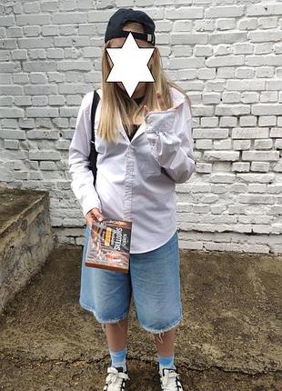 Джинсовые шорты бермуды