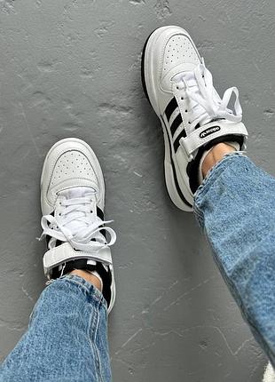 Adidas forum low white/black premium 6