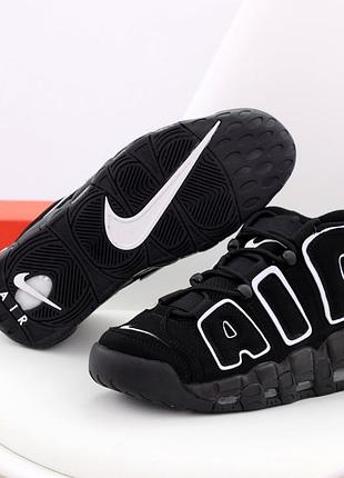 👟 кроссовки nk air more uptempo black white / наложка bs👟