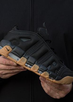 👟 кроссовки nike air more uptempo low black brown/наложка bs👟