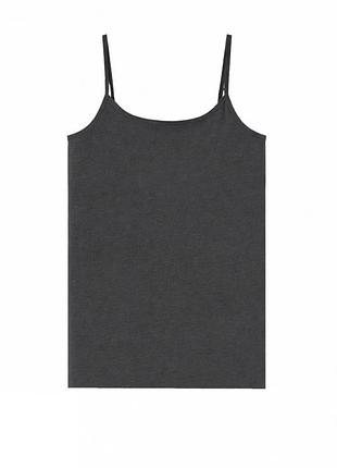 Майка натільна з тонкими лямками для дівчинки pepperts lycra® 473702 158-164 см (12-14 years) графітовий