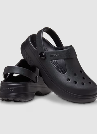 Crocs туфли сабо детские classic mary jane kids clog black