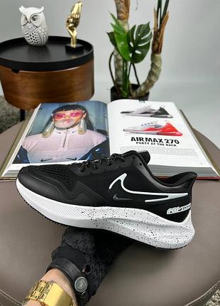 💎мужские кроссовки nike air zoom winflo 8 shield black white space