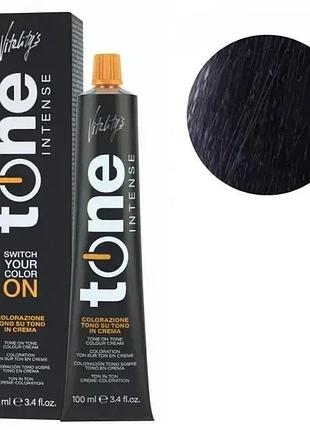 Тонирующая безамиачная крем краска для волос tone intense vitality's 1/7 сине-черный 100 мл