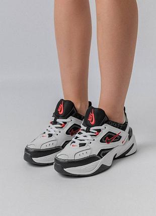 🌺женские кроссовки nike m2k tekno premium black red white