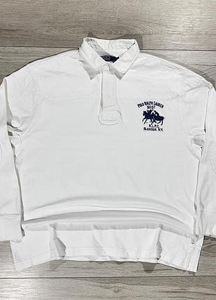 Поло лонгслів регбі ральф лауерн polo ralph lauren custom bleecker n.y., факт xxl, оригінал
