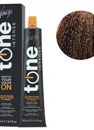 Тонирующая безамиачная крем краска для волос tone intense vitality's 7/32 блонд золотисто-бежевый 100 мл
