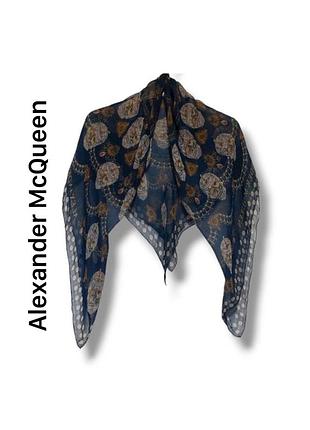 Винтажный платок шелк крепдешин alexander mcqueen