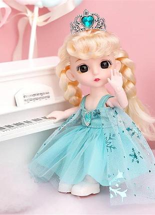 Лялька bjd "принцеса" з білими косами 16см