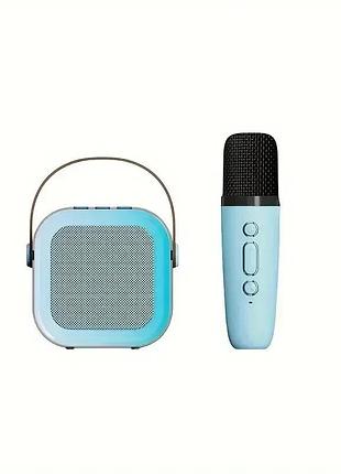 Колонка k12 з 1-м мікрофоном, bluetooth, sd та підсвіткою (блакитний) 61959