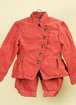 Костюм д/дев вельвет tangoр.110
