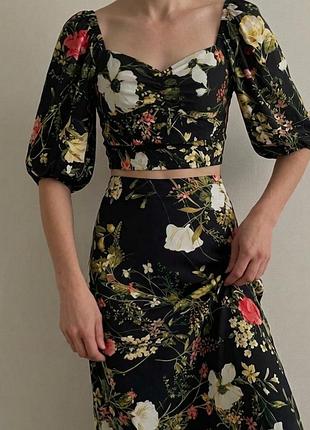 Костюм-двойка h&amp;m (кроп-топ и юбка)