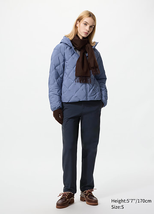 Теплые стретчевые брюки uniqlo на флисе